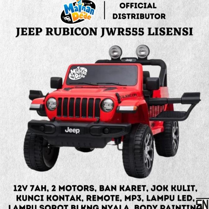 Mainan Mobil Aki Anak Jeep Rubicon Licensed