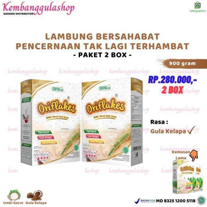 

2 Box ORIFLAKES 900 gram Original Gula Kelapa