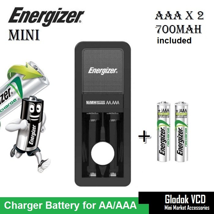 Energizer Charger Mini + Baterai AAA 2pcs