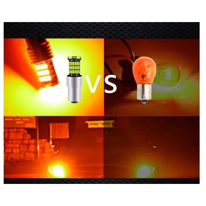 LAMPU LED T20 7443 45 SMD REM TANCAP KAKI 2 STROBO MERAH MOBIL BOHLAM TOP