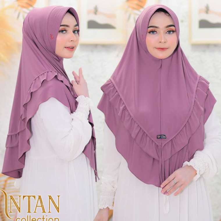 NEW STOCK Bergo Jersey super. khimar Polos(JK).Jilbab syar'i.Hijab Ori Intan Collection