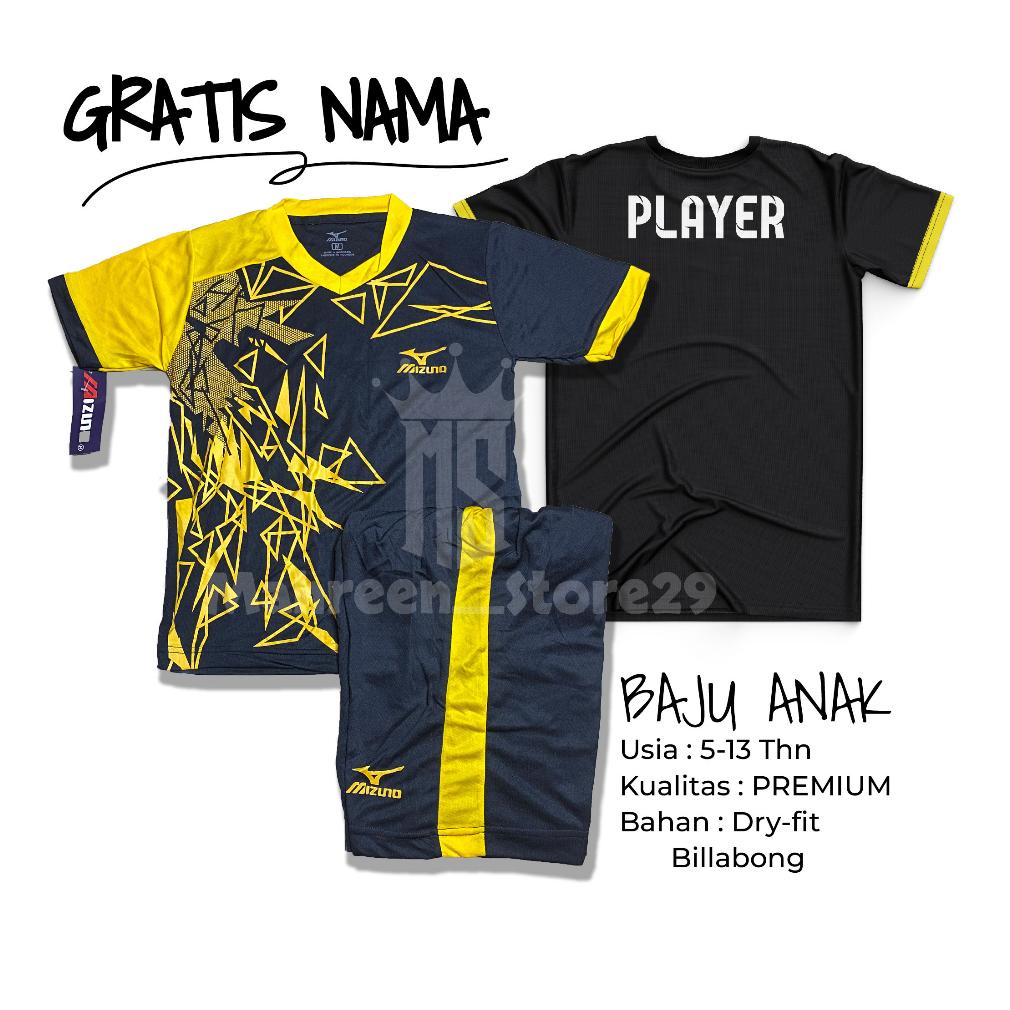 Setelan Baju Badminton custom nama / Baju Futsal anak-anak custom nama