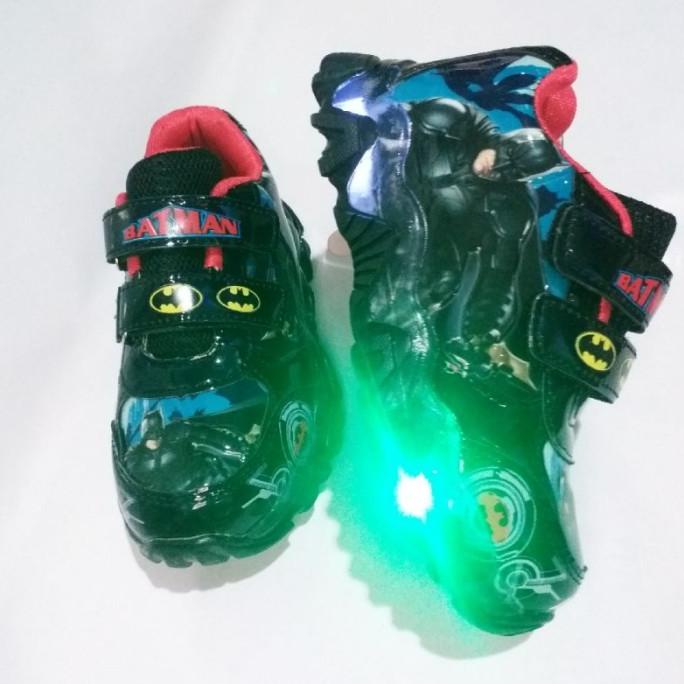 Sepatu Anak Avengers Lampu Led Sneakers Anak Laki-Laki Import