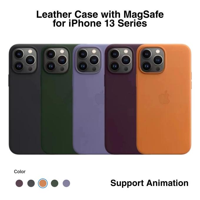 PROMO LEATHER CASE MAGSAFE IPHONE 13 / MINI / PRO / MAX MAGNETIC ANIMATION