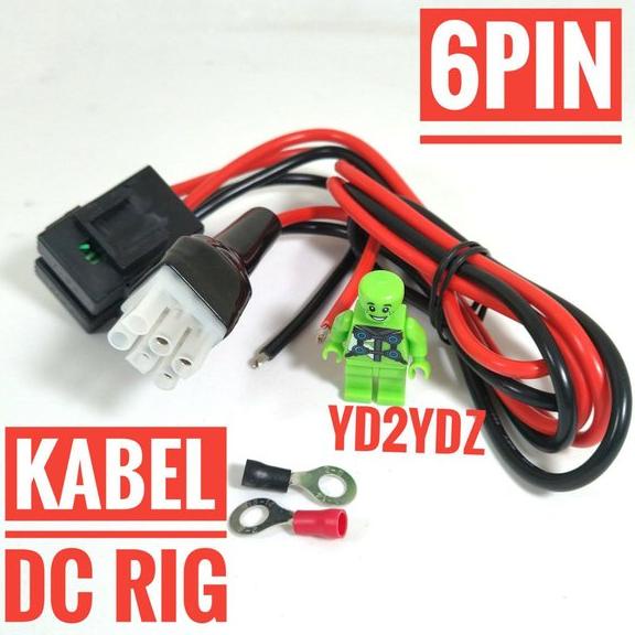 kabel dc hf socket power konektor 6pin yaesu icom kenwood vertex alinco radio ssb