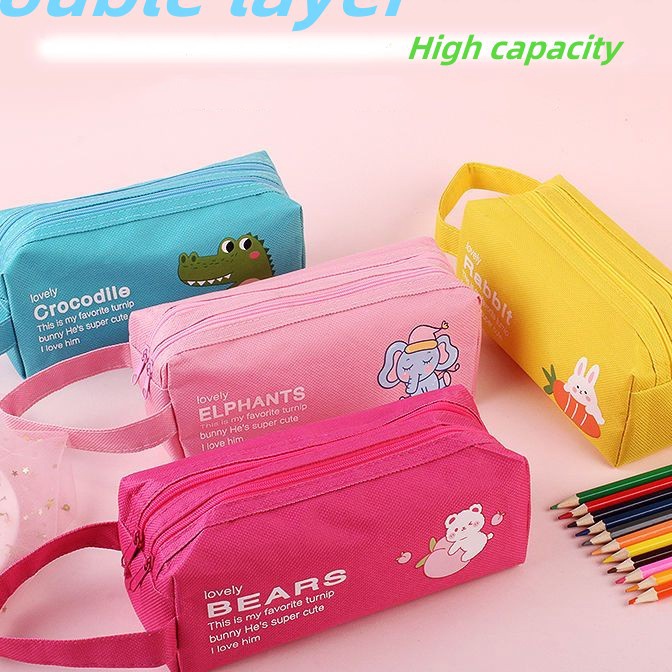 

(EH☀.Z☛] Tempat Pensil/ Tempat Pensil Ritsleting Ganda/Dompet Pensil 2 sletingmurahh.
