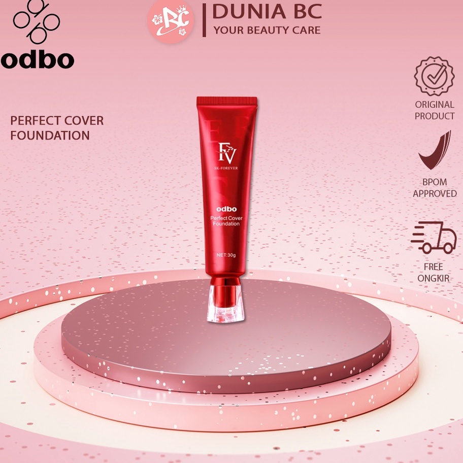 Terlaris [Ready Stock][BPOM] OdbO FV original Cover Foundation 30g Perfect Magic flawless and long-l