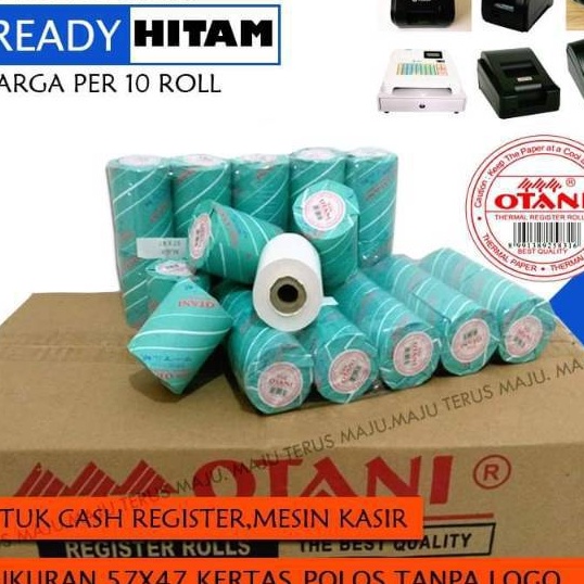 

[QL➲.X☆> Kertas Struk Thermal Cash Register 1Pak isi 10Roll 57x47-13 ,Merk Otaniberkuaalitas.!