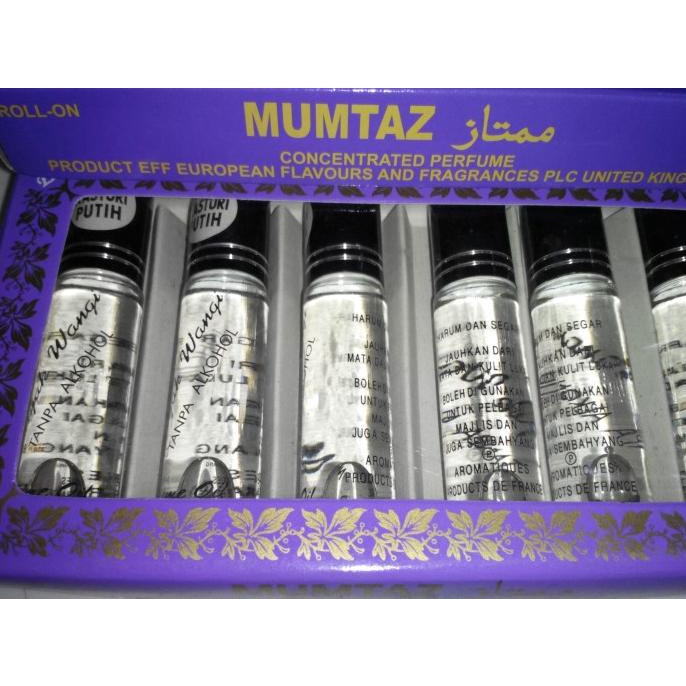 """] Parfum Mumtaz Kasturi Putih Hajar Aswad Seribu Bunga 1 Box (isi 6)