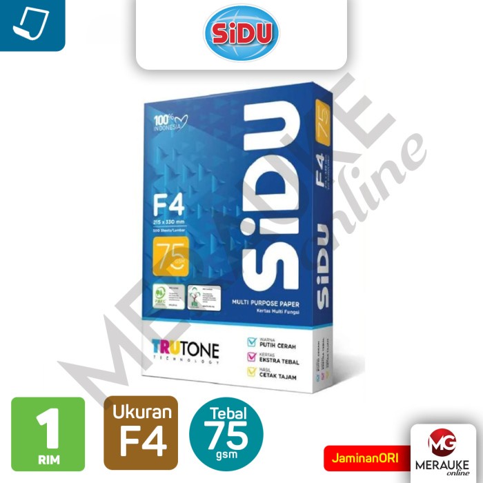 

Kertas HVS SiDu F4 75 GSM TERMURAH