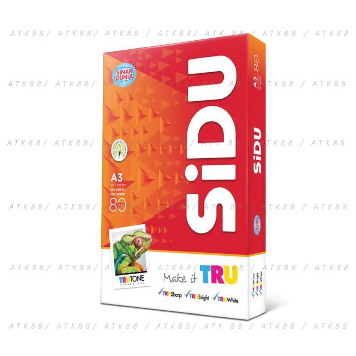 

Kertas HVS A3 80 gsm - Sidu MURAH