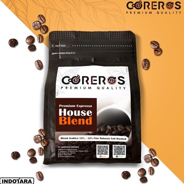 

:=:=:=:=] Biji Kopi Premium COREROS 250 Gram Blend Arabica dan Robusta 70:30