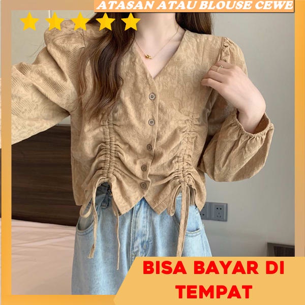 Baju Aesthetic Korean Style Remaja Blos Estetik Blouce Muslim Baju Atasan Wanita Terbaru Jumbo Murah