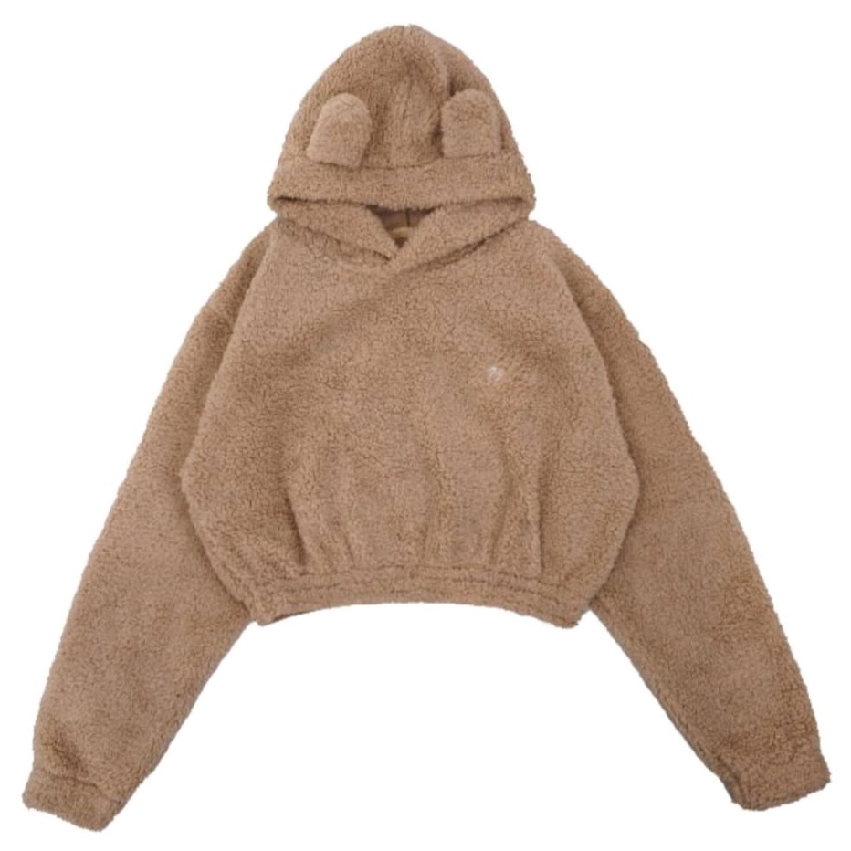 Stok terbaru Hoodie Sherpa Crope Bulu Terbaru 2022 / Hoodie bulu remaja kekinian / Sweater Hoodie Sh