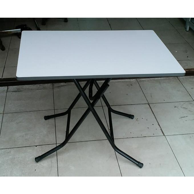 Meja Lipat Multiplex + Kaki Lipat Silang Hitam Uk 90X90
