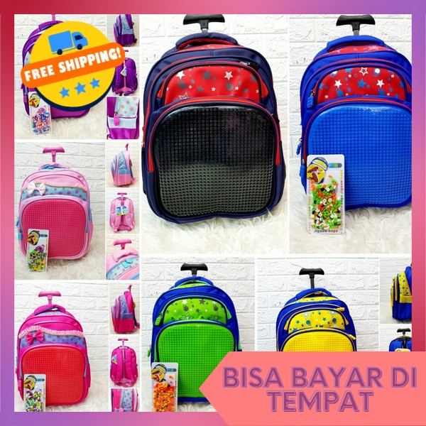 Tas Troli Anak Perempuan Paud Smiggle Bag Child Smuggle Terbaru  Ts Trolly Anak-Anak Tk Karakter Ts 