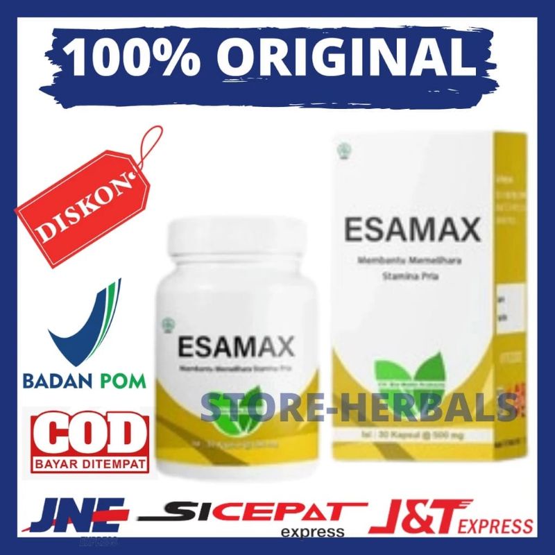 Esamax 100% Asli Obat Kuat Penambah Stamina Pria Herbal Bpom Original