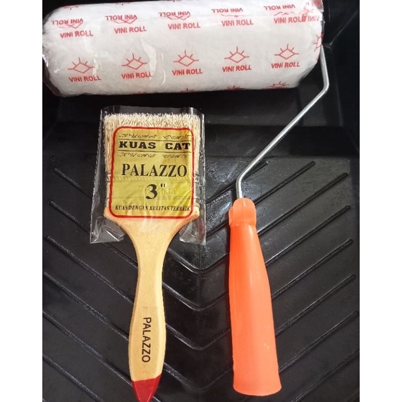 RECOMENDED BAK CAT+KUAS ROLL 9 INCHI+KUAS KAYU 3 INCHI*PAKET