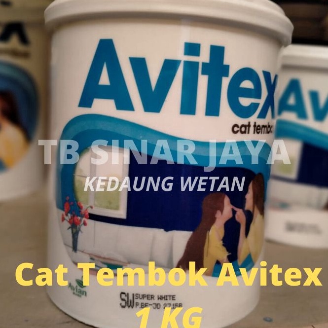 STOK TERBATAS Cat Tembok AVITEX 1KG / CAT AVITEX KILOAN 1 KG PUTIH / AVITEX 1KG SW