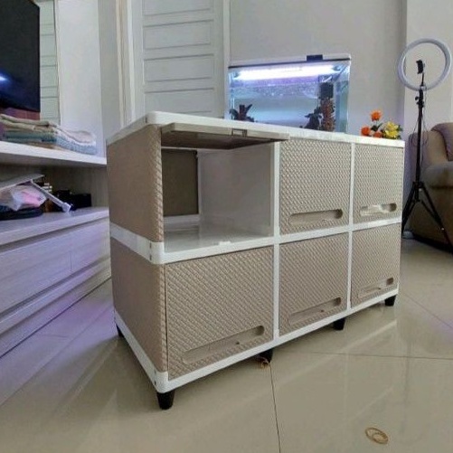 TERMURAH LEMARI PLASTIK CLUB LEMARI BAJU BUPET TV RAJ MULTIFUNGSI/LACI