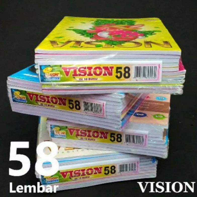 

41 Buku vision per (pak).1 pak isi 58 lembar isi 10 buku. ➱Harga Termurah