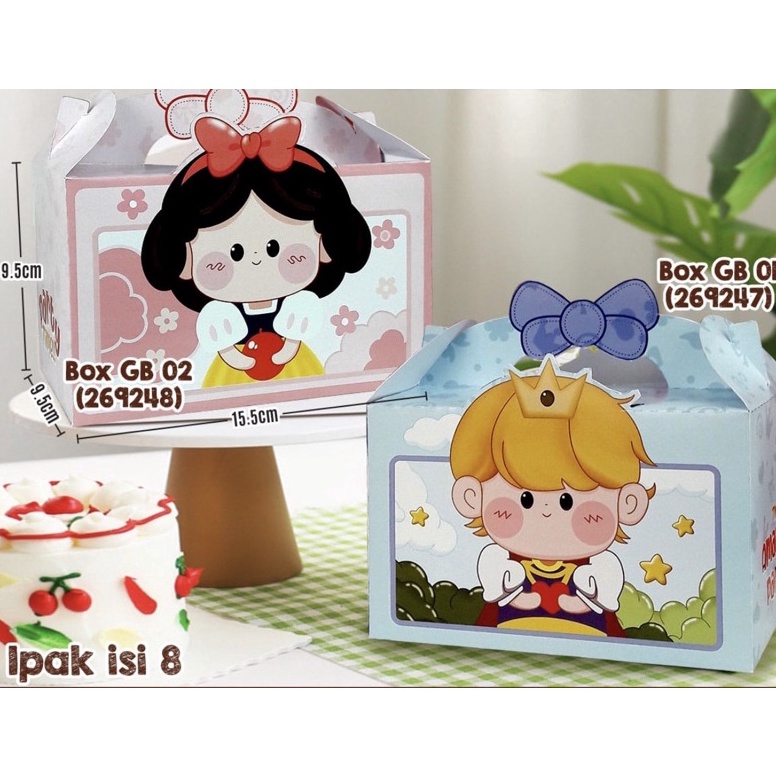 

[VKL81] 8pcs BOX GOODIE BAG GIRL BOY Kirim Sekarang