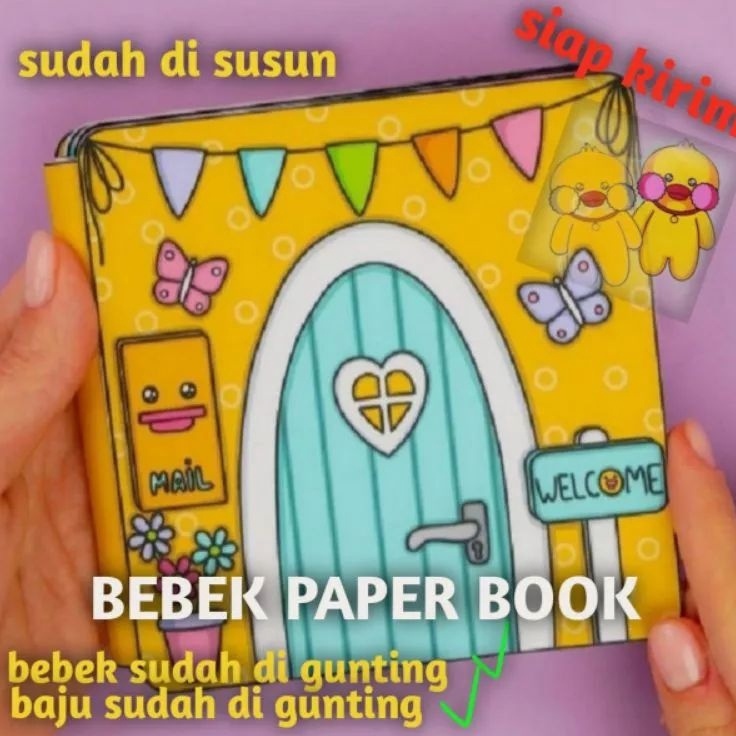 PROMO Paper Duck Bebek Viral Mainan Kertas Edukatif Paper Doll Quite Book