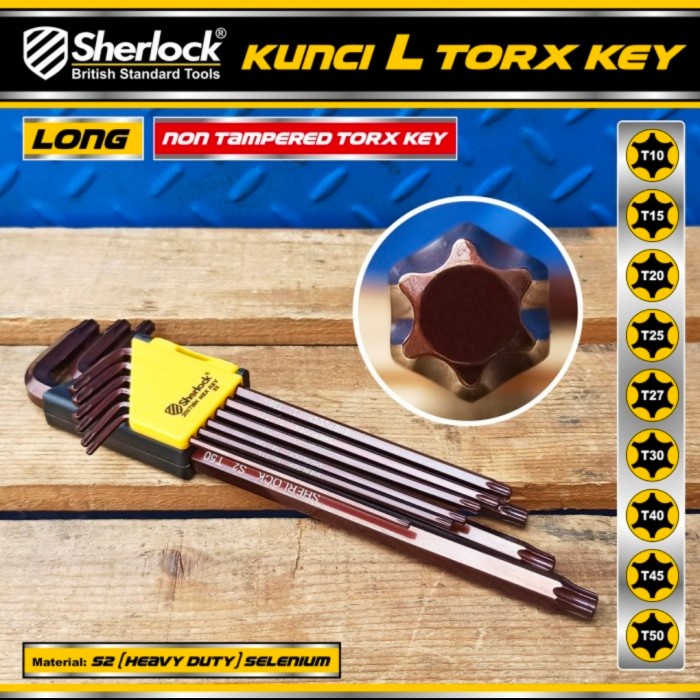 Bestseller Kunci L Bintang Set 9 Pcs Panjang Sherlock - Kunci L Tory Key Sherlock