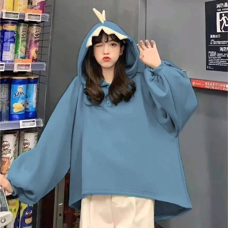DINOS CUTE HOODIE SWEATER OVERSIZE