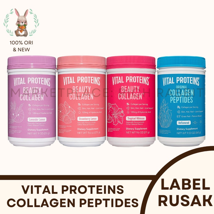 VITAL PROTEINS BEAUTY COLLAGEN PEPTIDES HIBISCUS LAVENDER STRAWBERRY