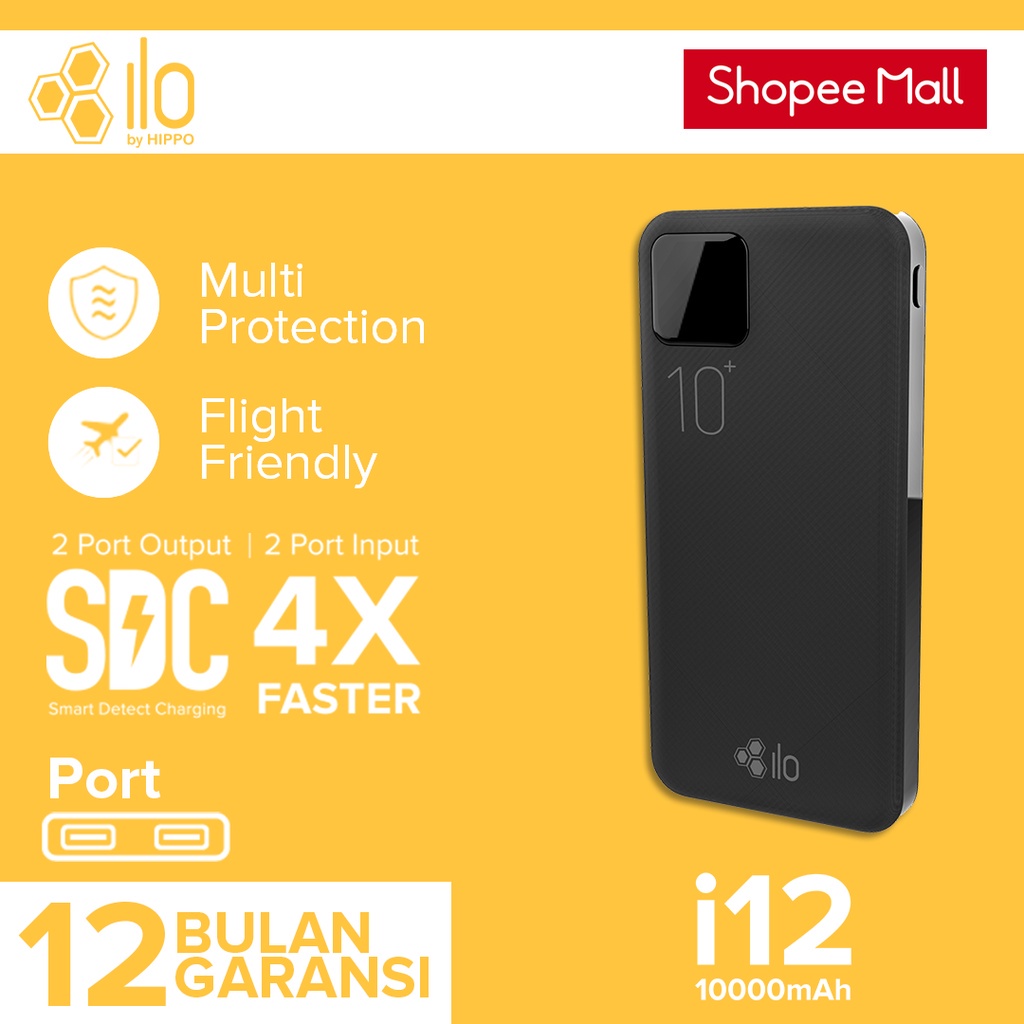 ILO PowerBank i12 10000mAh Smart Detect Charging