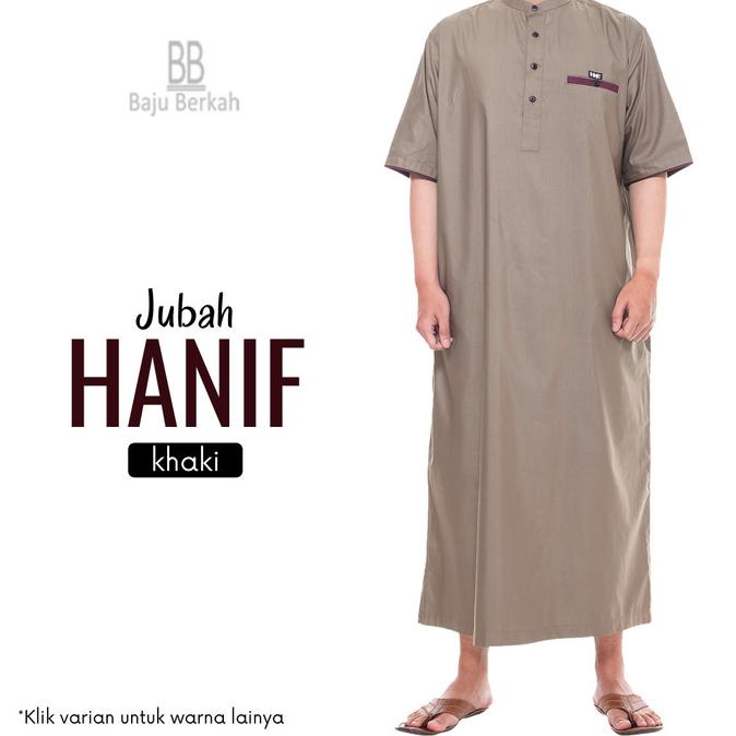 Baju Berkah - Jubah Hanif/Jubah Gamis Pria/Jubah Pria Lengan Pendek