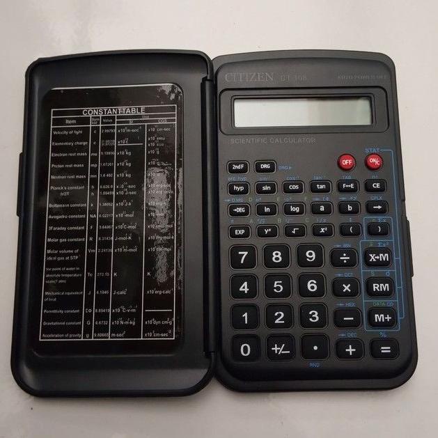 

Big Sale Kalkulator Citizen Ct-108 Scientific Calculator 10+2 Digits Trigonometric Flip Cover Adct68