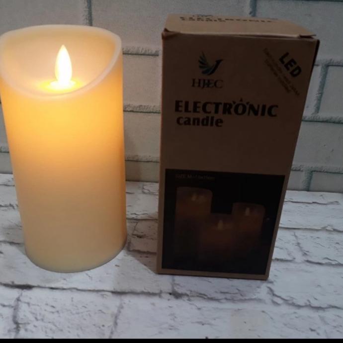 Lampu Lilin Led Goyang Tinggi 15cm Lilin Elektrik Goyang Lilin Goyang