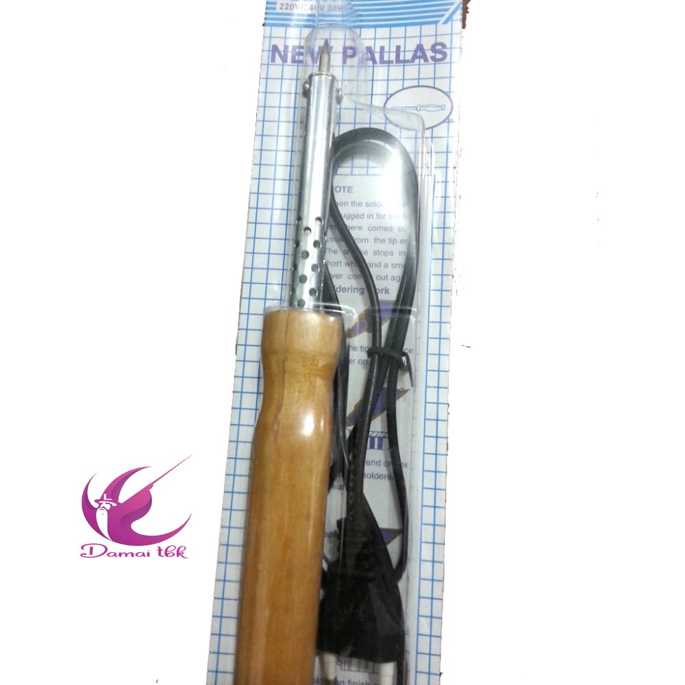 Solder / Soldier Listrik gagang Kayu Murah 30W