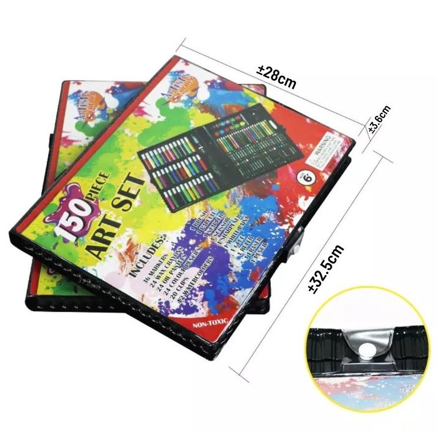 

Qnd385 Crayon Set 150Pcs / Alat Menggambar Mewarnai Dan Melukis Isi 150 Pcs Untuk Anak-Anak / Kit Art Supplies Painting Set For Children / Krayon Hadiah Kado Ulang Tahun Birthday Gift Water Colors Pensil Warna Pencil Colours Coloring Set Gambar Lukis