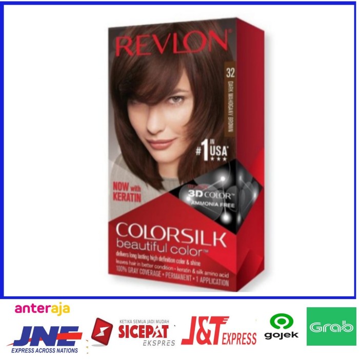 Revlon colorsilk cat rambut/hair color - 32 DARK MAHOGANY BROWN