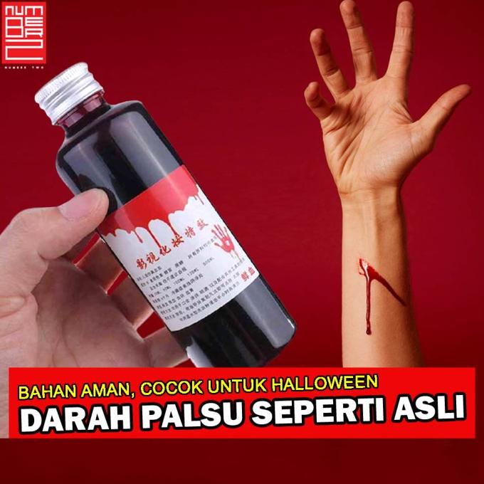 langsung order saja] Darah palsu mainan pil kapsul fake blood vein cosplay halloween prank
