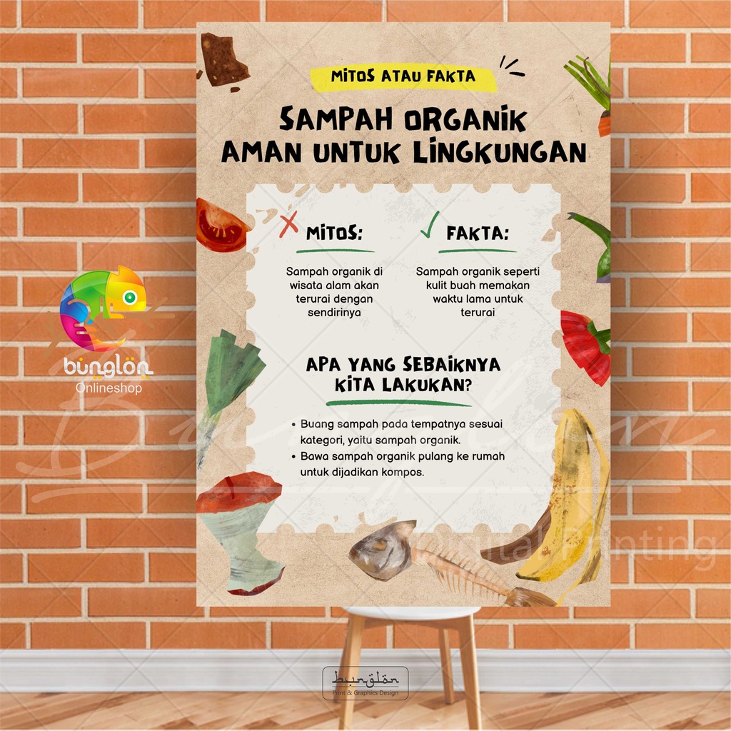 

Poster Edukasi Sampah Organik Aman Untuk Lingkungan