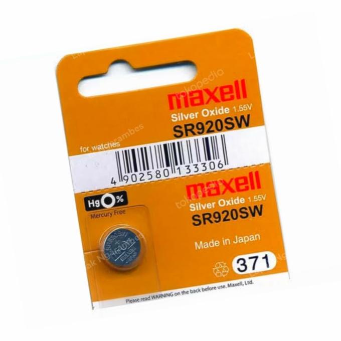 {{{{{{] Baterai Jam Tangan Maxell SR920SW Original Batre 920 371 Made in Japan