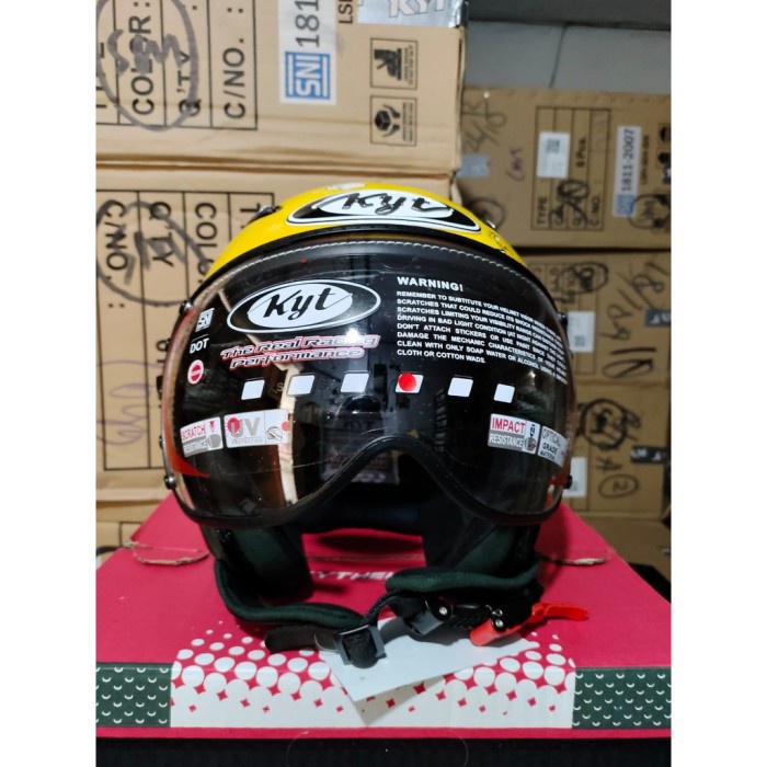 Helm Elsico Motif Gudetama Yellow Helm Kyt Retro