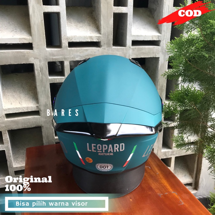 Helm Rsv Sv300 Half Face Virdian Hue Paket Spoiler Visor Blue Leopard