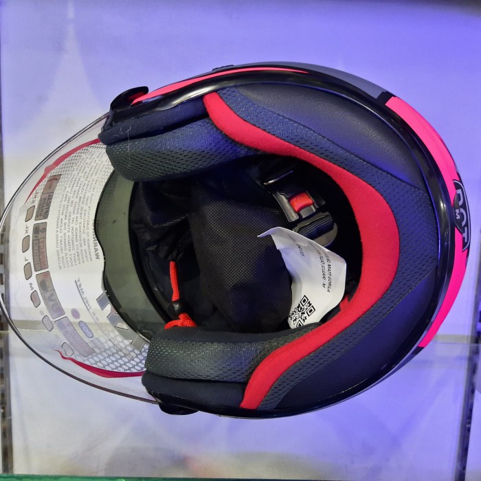 Kyt Helm Dj Maxi Motif #1 Matt Gorila Grey Fuxia Pink Kyt Original