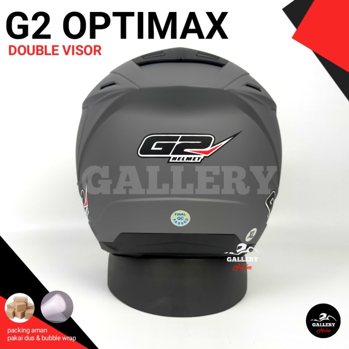 Helm G2 Optimax Solid Gorila Grey Doff Model Ink Dynamic