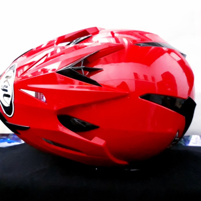 Kyt Helm Venom Rr Solid Fire Red Kyt Original Double Visor Termurah