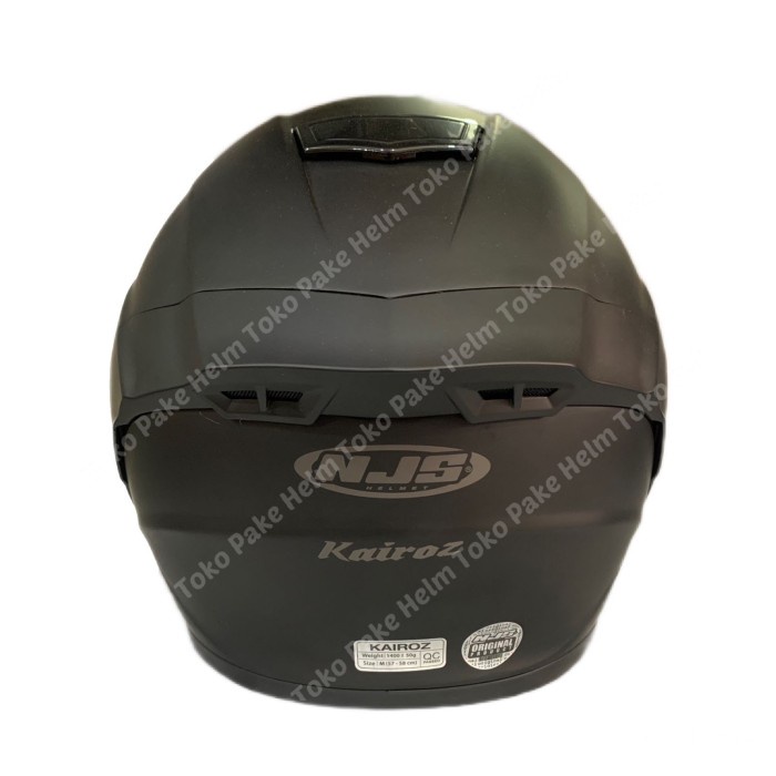 Helm Njs Kairoz Hitam Black Doff Half Face