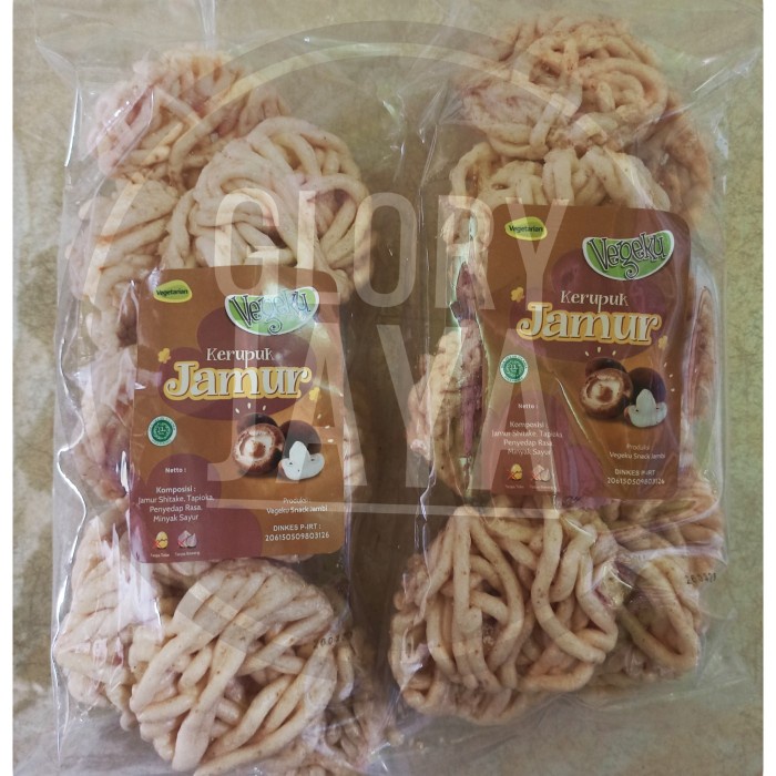 

' vegeku kerupuk krupuk jamur vegan vegetarian