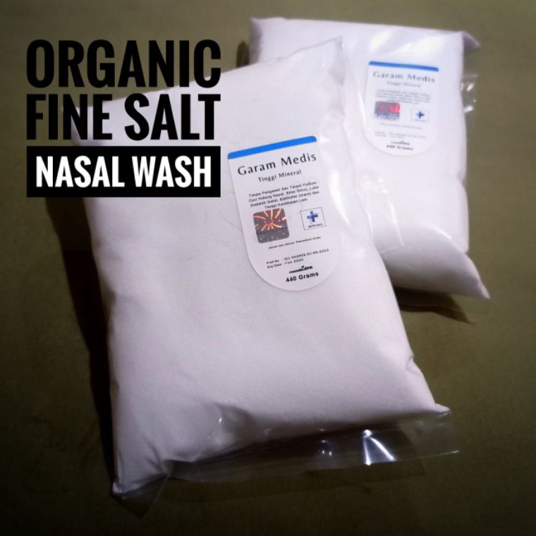 ゑ Garam NaCL Organik cuci hidung bilas sinus nasal non yodium フ