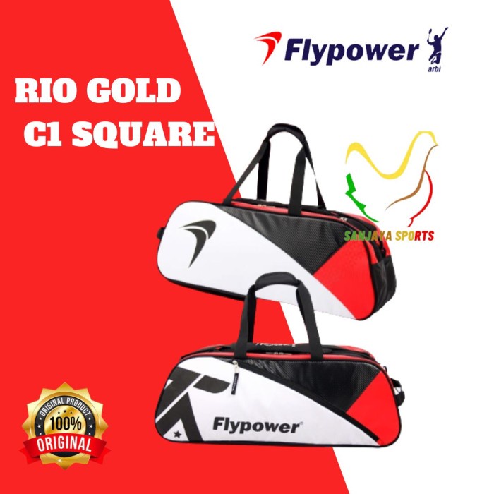 [Best Seller] Tas Flypower Badminton Bulutangkis Flypower Rio Gold C1 Blaze Square Terbaru