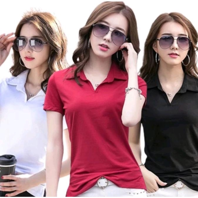 Kaos Polo Kerah Wanita/Kaos Polo Wanita/Kaos Kerah Wanita/Kaos Seragam